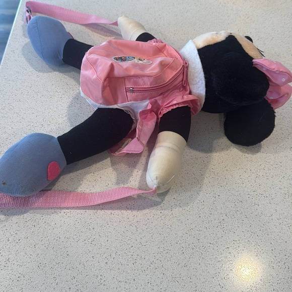 Vintage disney Minnie Mouse back pack with pink straps and mini pink bag - Picture 6 of 14